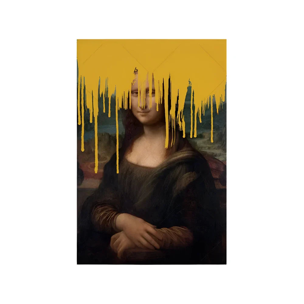 Mona Lisa Abstract Painting Modern Wall Art Canvas 13x18cm