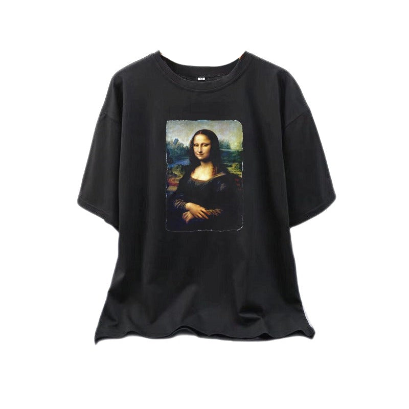 Mona Lisa lollipop T-Shirt - 2Black / S