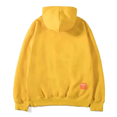 Mona Lisa Smoking Print Fleece Hoodie