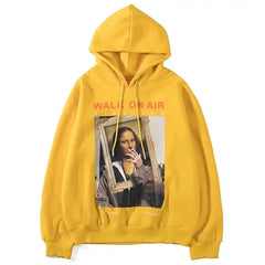 Mona Lisa Smoking Print Fleece Hoodie