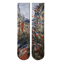 Monet Starry Night Art Oil Painting Socks City / One Size