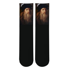 Monet Starry Night Art Oil Painting Socks Tavola Lucana