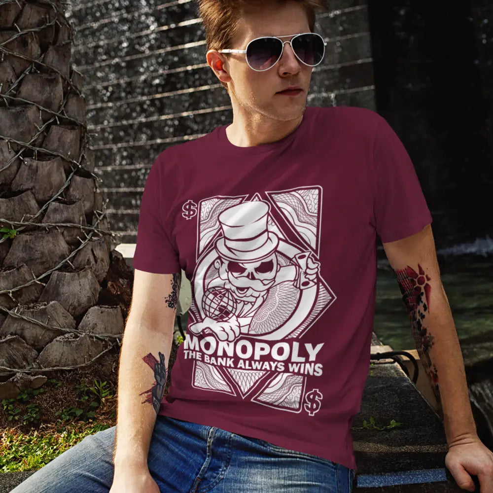Monopoly The Bank Always Wins T-Shirt Urban Streetwear
