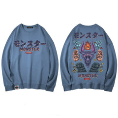 Monster, Demon, magic symbols Oversize Sweatshirt