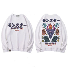 Monster, Demon, magic symbols Oversize Sweatshirt