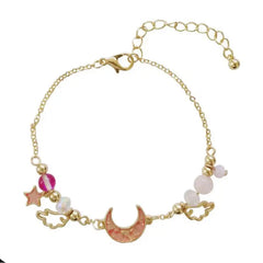 Moon And Stars Bracelet - Pink / One Size - Accesories