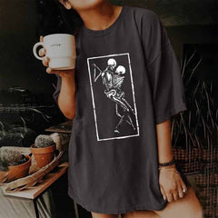 Moon and Stars Skull T-Shirt for Men Women Dancing / S