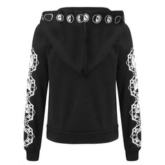 Moon Phases Gothic Punk Jacket Hooded