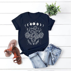 Moon Phases, Snakes, And Crystals T-Shirt