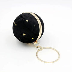 Moon Suede Starry Hand Bag - Black / One Size - Accesories