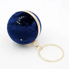 Moon Suede Starry Hand Bag - Blue / One Size - Accesories