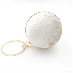 Moon Suede Starry Hand Bag - White / One Size - Accesories