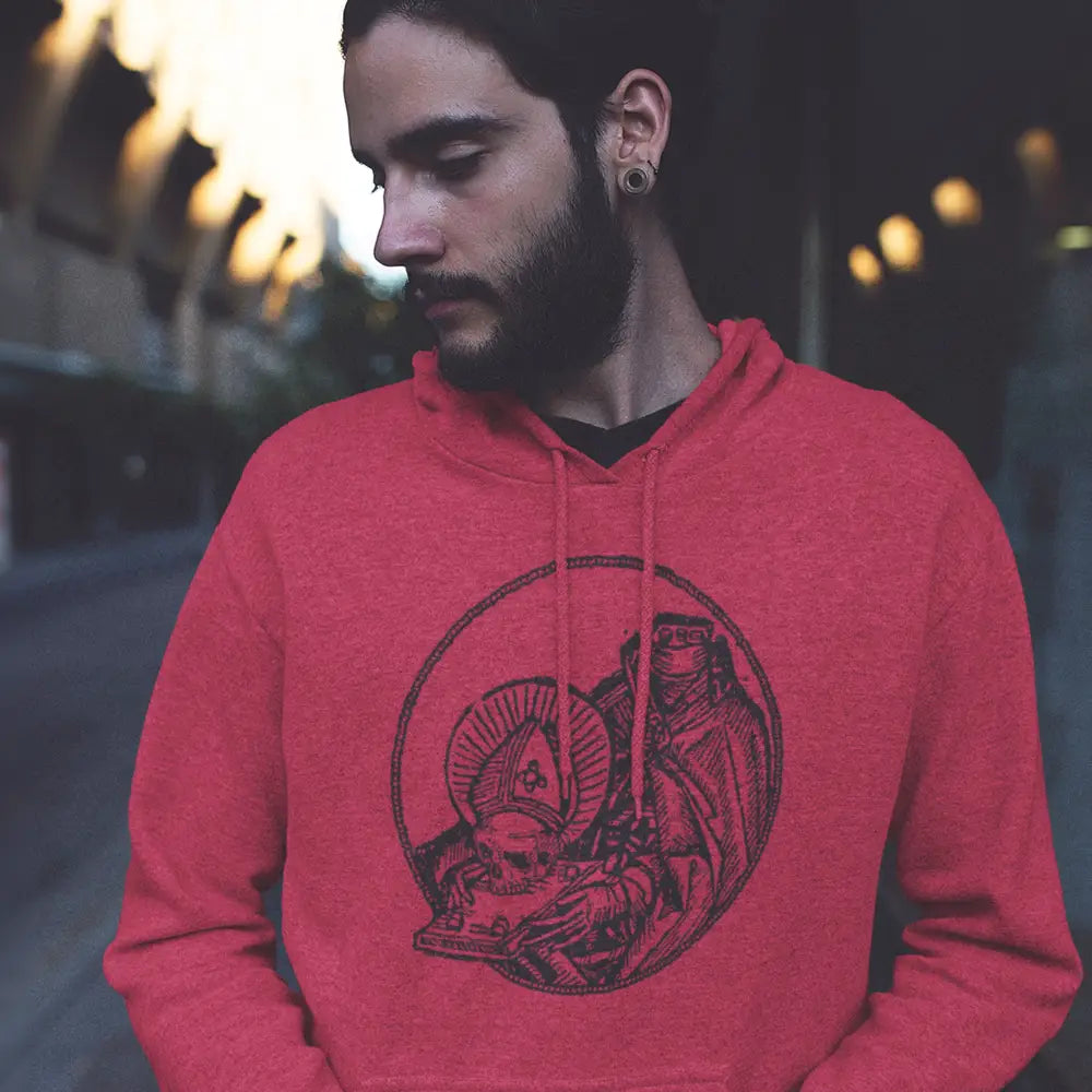 Morte Nostra Dehead Pope Hoodie Skull Design