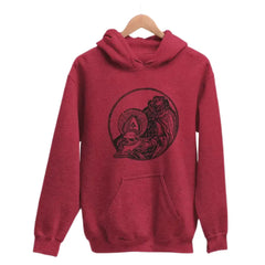 Morte Nostra Dehead Pope Hoodie Skull Design S / Red