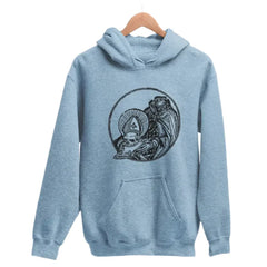 Morte Nostra Dehead Pope Hoodie Skull Design S / Sky Blue