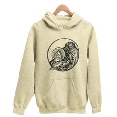 Morte Nostra Dehead Pope Hoodie Skull Design S / Soft Cream