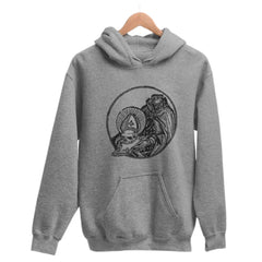 Morte Nostra Dehead Pope Hoodie Skull Design S / Sport Gray