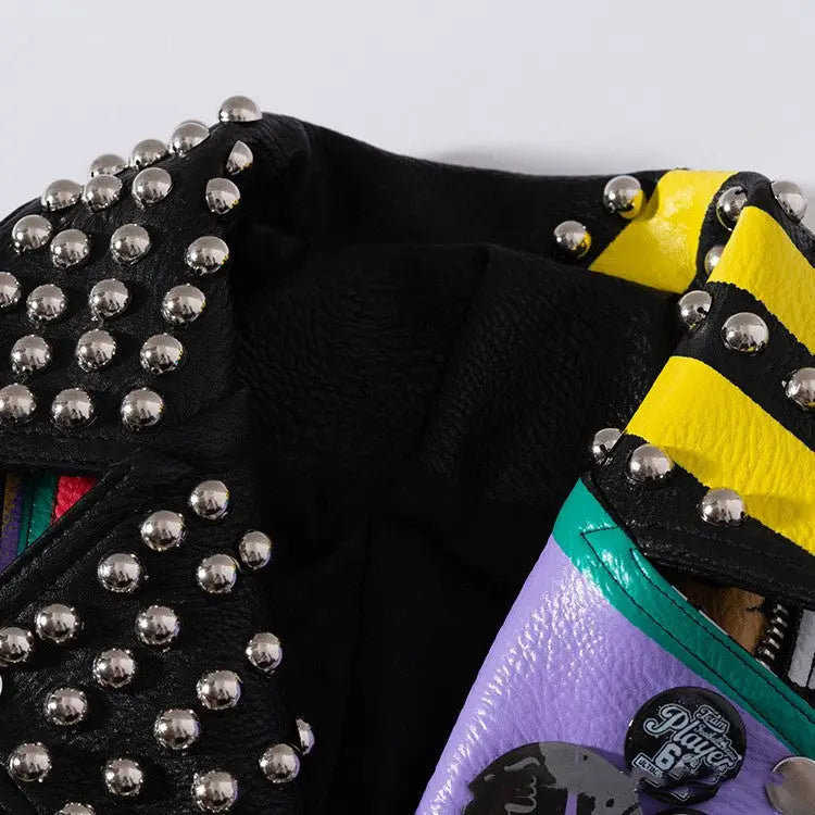 Motorcycle PU Vegan Jacket Love Is In The Air Style