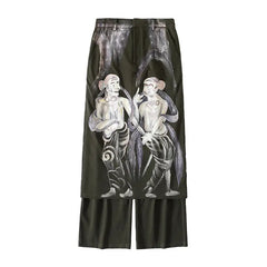 Moutai Hand-Painted Culottes Long Loose Pants