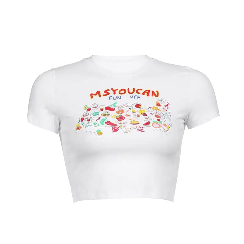 Ms You Can Cartoon Top - White / S - top Blouse