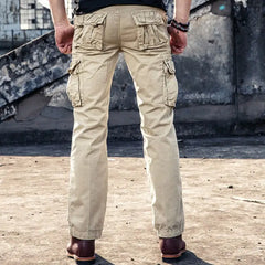 Multi-Pocket Straight Cargo Pants