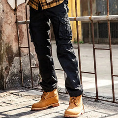 Multi-Pocket Straight Cargo Pants