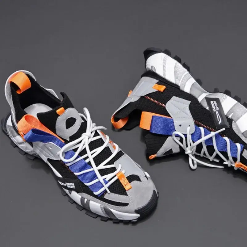 Multicolor Aesthetic Chunky Lace Up Sneakers Euro Size