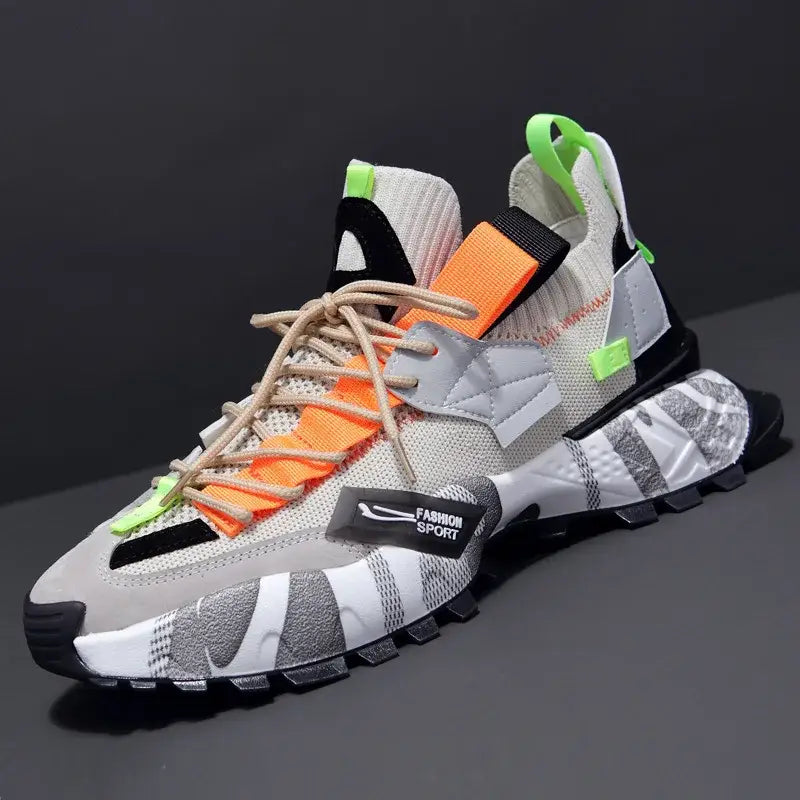 Multicolor Aesthetic Chunky Lace Up Sneakers Euro Size