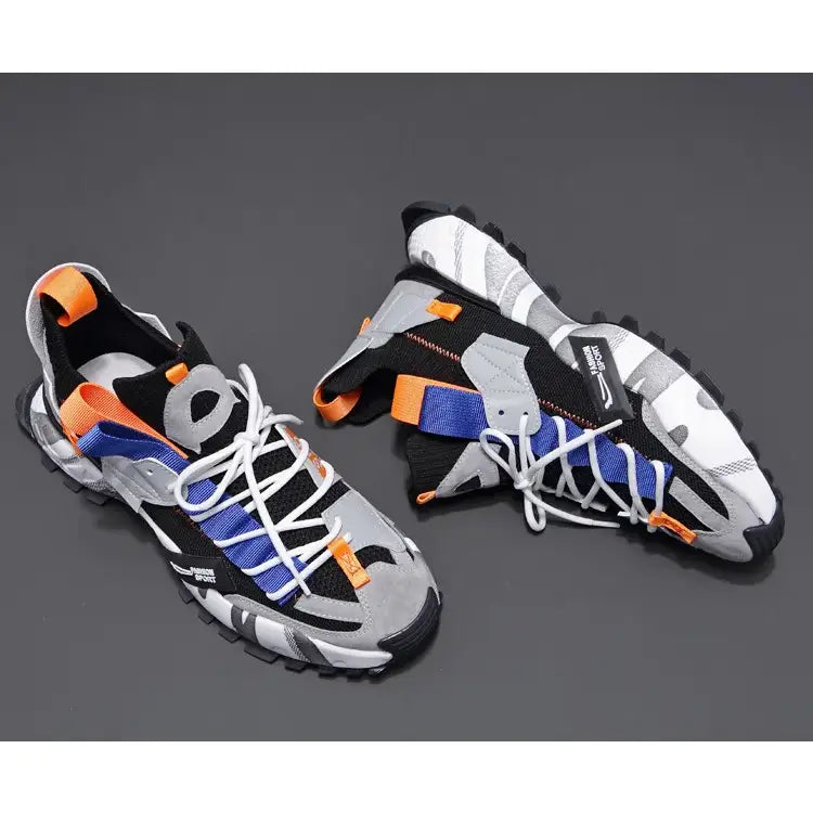 Multicolor Aesthetic Chunky Lace Up Sneakers Euro Size