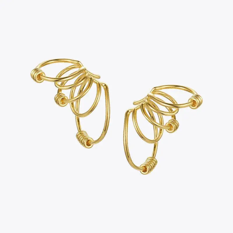 Multilayer Circle Ear Cuff Clip On Earrings