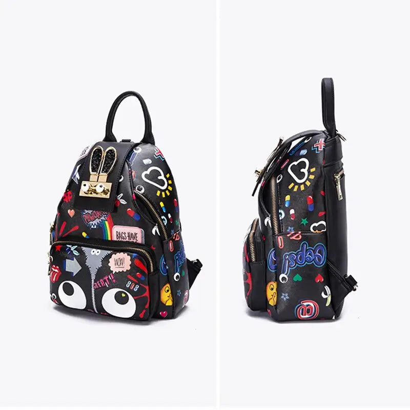 Multiple Graffiti Cute Backpacks