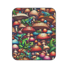 Mushroom and Frogs Picnic Blanket for Outdoor 61’’ × 51’’