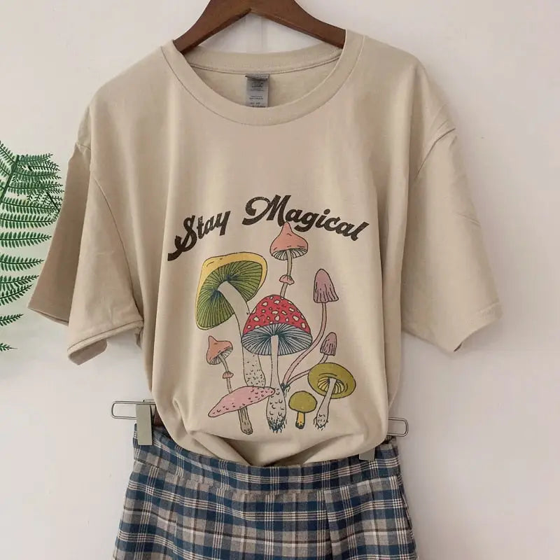 Mushroom Fan Club Retro Cute T Shirt