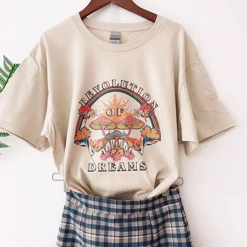 Mushroom Fan Club Retro Cute T Shirt