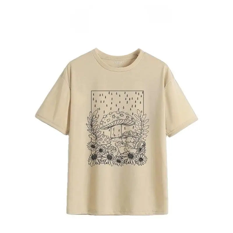 Mushroom, Frog & Floral T-Shirt