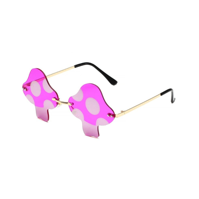 Mushroom Rimless Glasses - Pink / One Size - Sunglasses