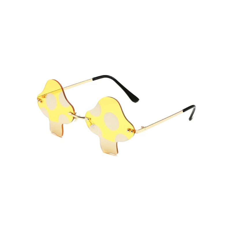 Mushroom Rimless Glasses - Yellow / One Size - Sunglasses