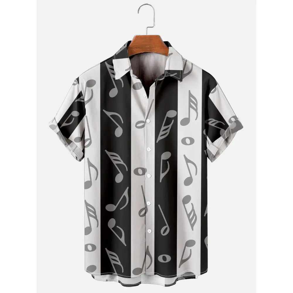 Musical Notes Hawaiian Style Shirt