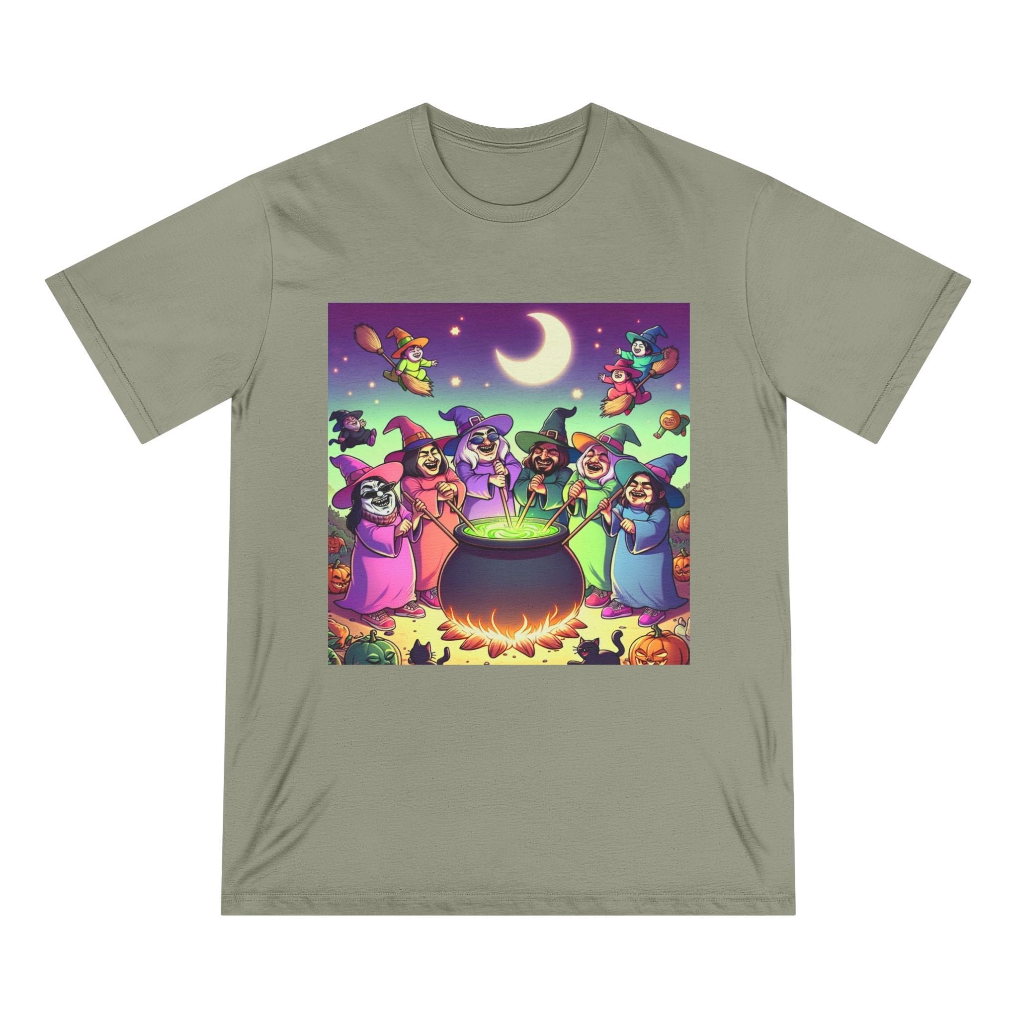 Mystic Moonlight Melange Witches Tee Eucalyptus / XS