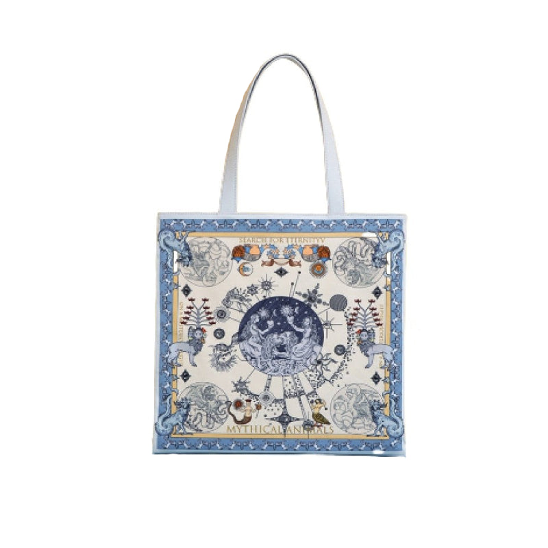 Mythical Animal’s Large Capacity Handbag - Blue / One Size -