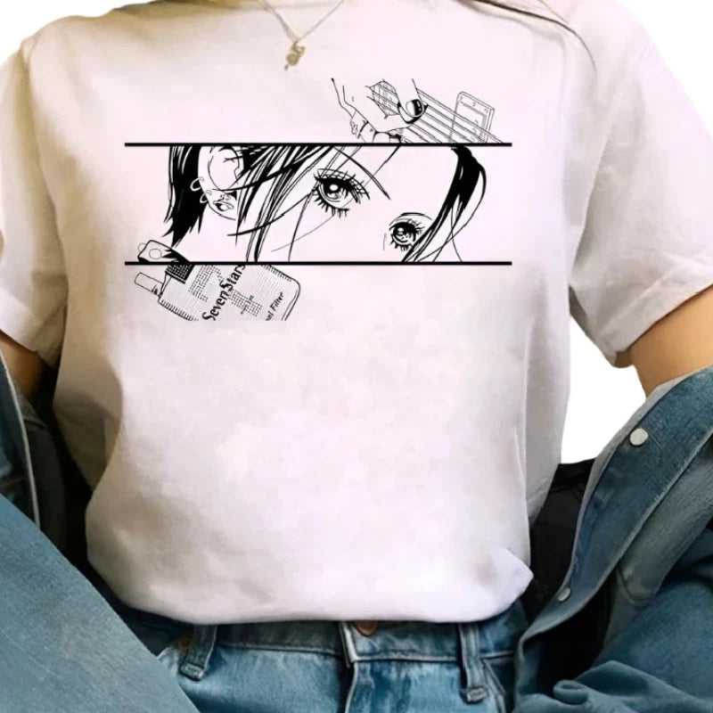 Nana Japanese Anime Round Neck Short Sleeve T Shirt Eyes