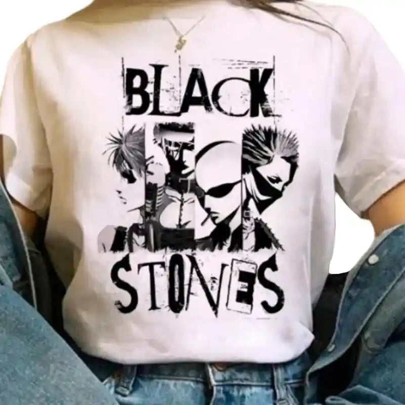Nana Osaki O Neck T Shirt for Anime Fans Black Stones / XS