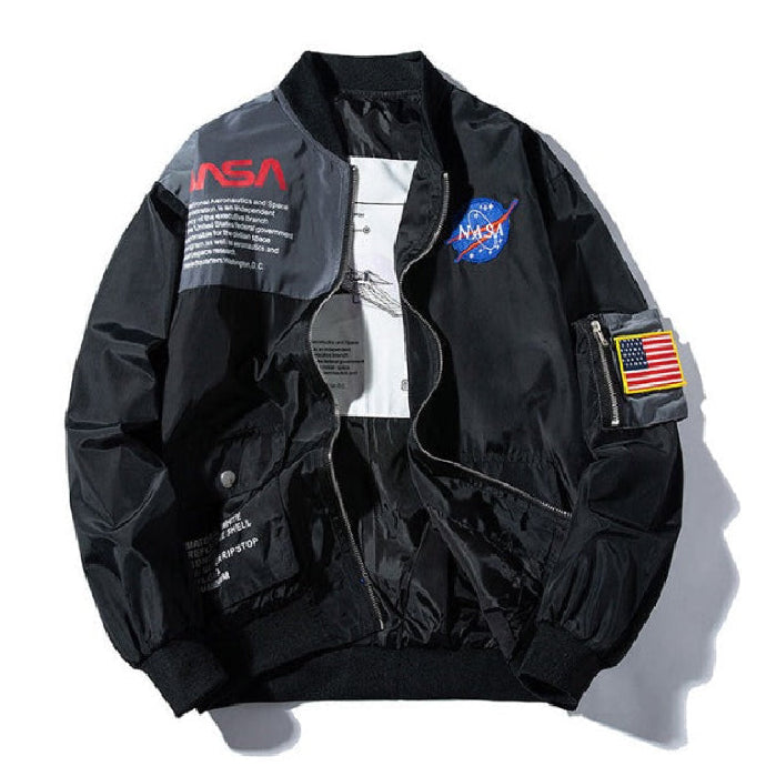 NASA Astronaut Space Bomber Jacket - Black / S - Jackets