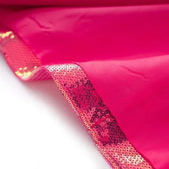 Neon Pink Sequin Turn Down Neck Blazer