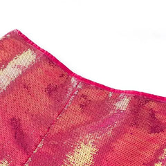 Neon Pink Sequin Turn Down Neck Blazer