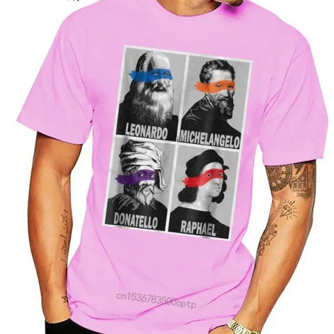 Ninja Artist Renaissance Graphic T-Shirt Pink / XXS
