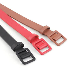No Hole Waist Belt Solid Color Fashion Accessories