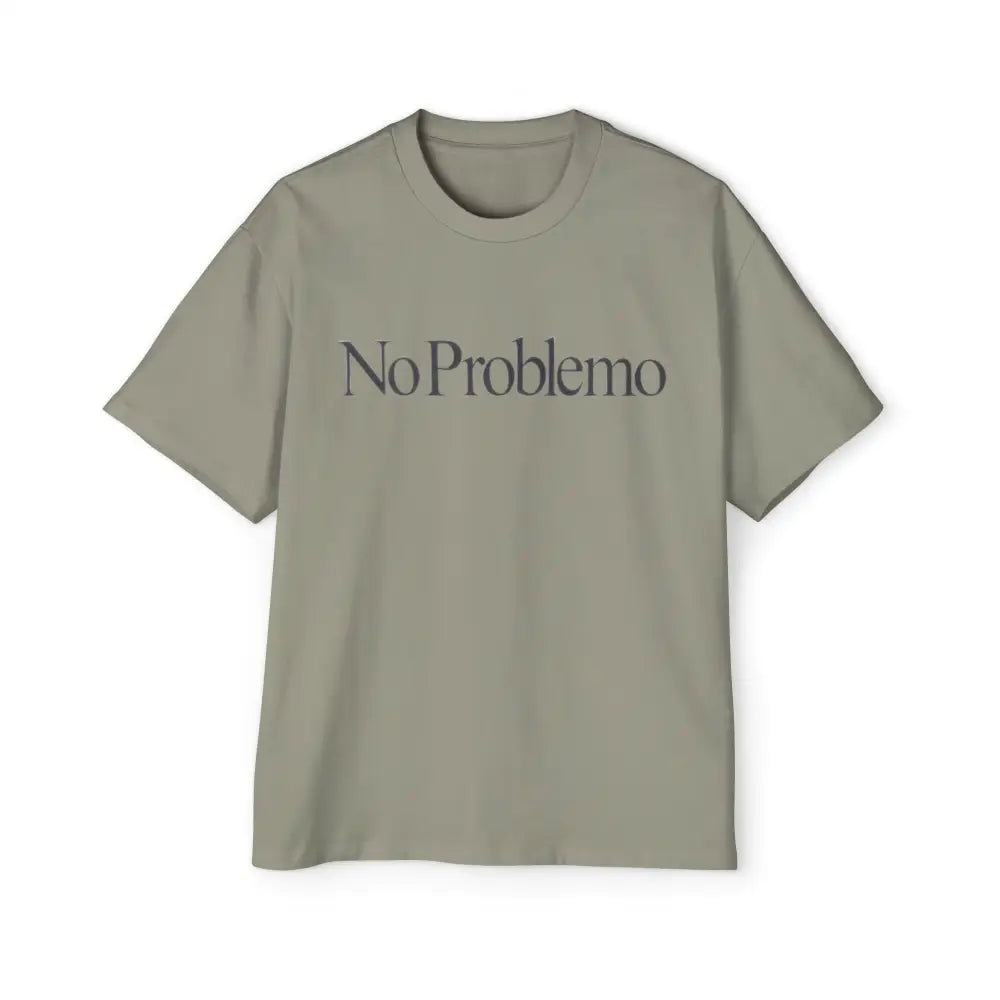 No Problemo Oversized TShirt Casual Cotton Top Eucalyptus