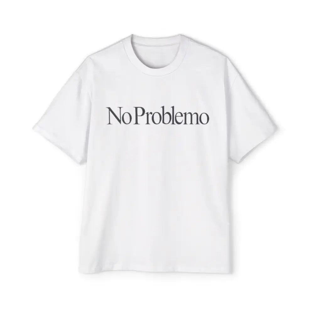 No Problemo Oversized TShirt Casual Cotton Top White / S