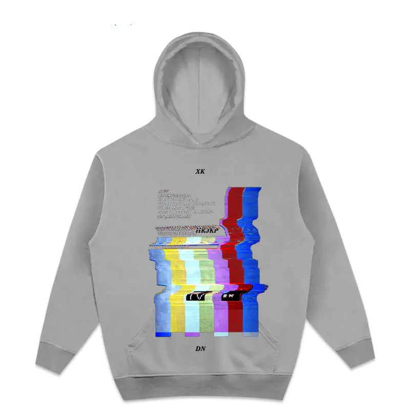 No Signal Tv Multicolor Steet Fashion Hoodie